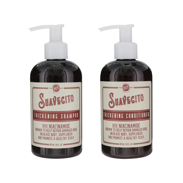 Suavecito Pomade Suavecito Thickening Shampoo and Conditioner Set Hair Growth Thickening Hair Loss Shampoo Treatment Regrowth Shampoo and Conditioner