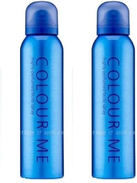 Colour Me Azure - Fragrance for Men - 150ml Body Spray, by Milton-Lloyd (Pack of 2)