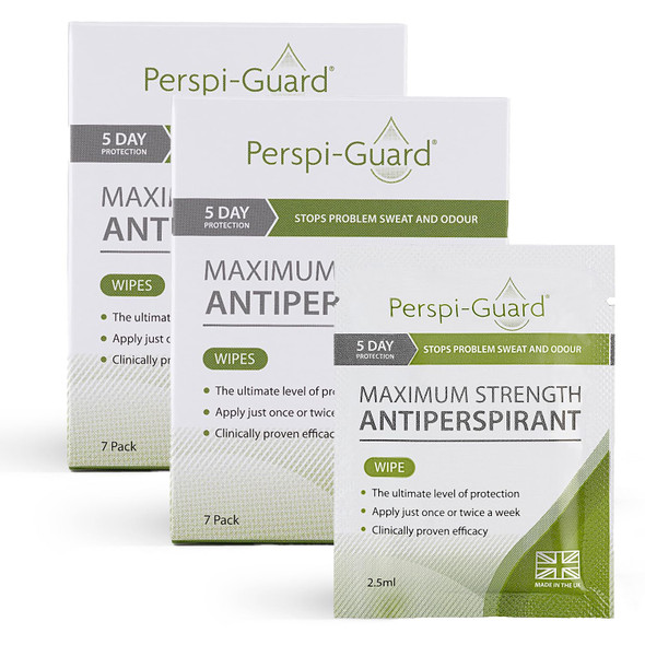 Perspi-Guard Max Strength Wipes Strong Antiperspirant Wipes 7 Count (Pack of 2)