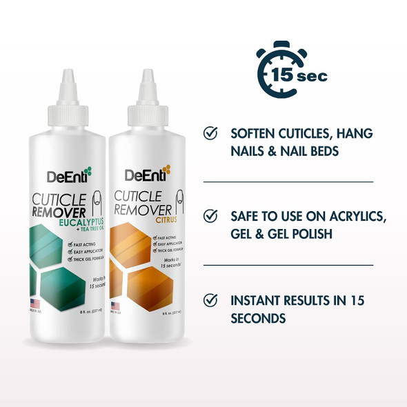 DeEnti Cuticle Remover Gel, Nail Cuticle Softener, 8oz
