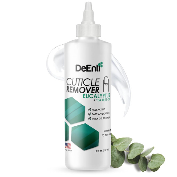 DeEnti Instant Cuticle Remover Gel, Nail Cuticle Softener, 8oz Eucalyptus