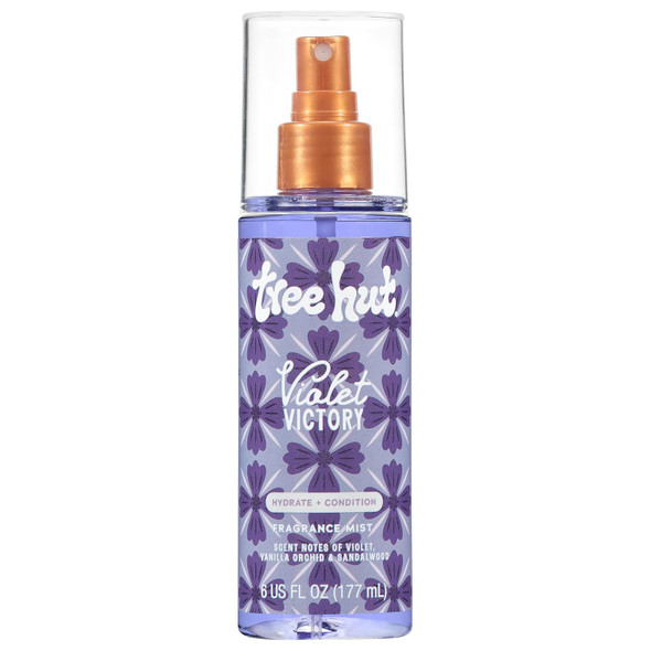 Tree Hut Violet Victory Hair & Body Mist, Alcohol-Free Body Spray, 6 Fl Oz