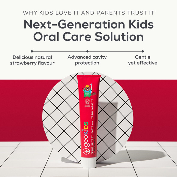 Georganics Fluoride Toothpaste  Hydroxyapatite 75ml  Strawberry Kids75 ml (Pack of 1)