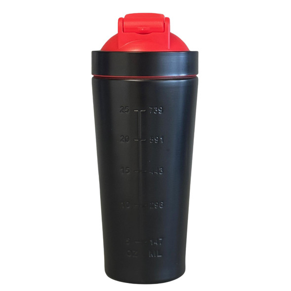 MaxiNutrition New Gen Premium Steel Shaker bottle 739ml- Screw Top with a Secure Seal for Shakes - Dishwasher Safe Sports Supplements Shaker. Ideal for Mixing Powdered Shakes & Creatine.
