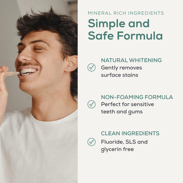 Georganics Whitening Mineral Toothpaste Powder  120ml  Spearmint  100% Natural Fluride Free SLS Free and Glycerine Free  Stain Removing and  Teeth Whitening  Certified Cosmos Vegan and CrueltyFree