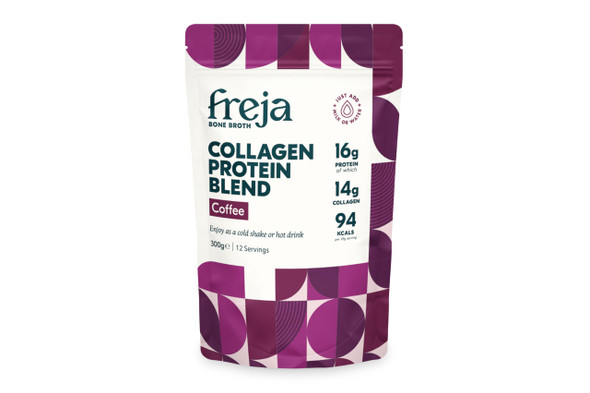 Freja Collagen Coffee Powder Protein Shake 300g  Natural Collagen Blend  Coffee