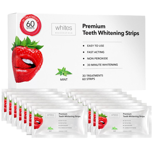 Whites Beaconsfield Teeth Whitening Strips - 60 Strips, 30 Day Treatment