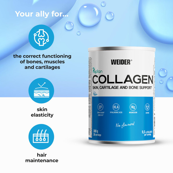 Weider Duo Pack Collagen (2x300g) Unflavoured with Hyaluronic Acid