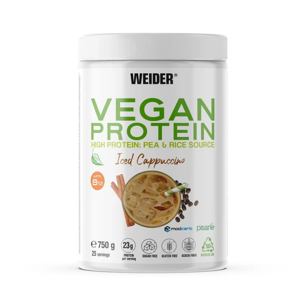 Weider Vegan Protein (750g) Iced Cappuccino Flavour, 23g Protein/dose