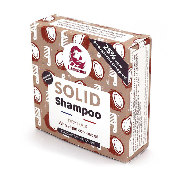 Lamazuna Solid Shampoo Dry Hair Virgin Coconut Oil 76g