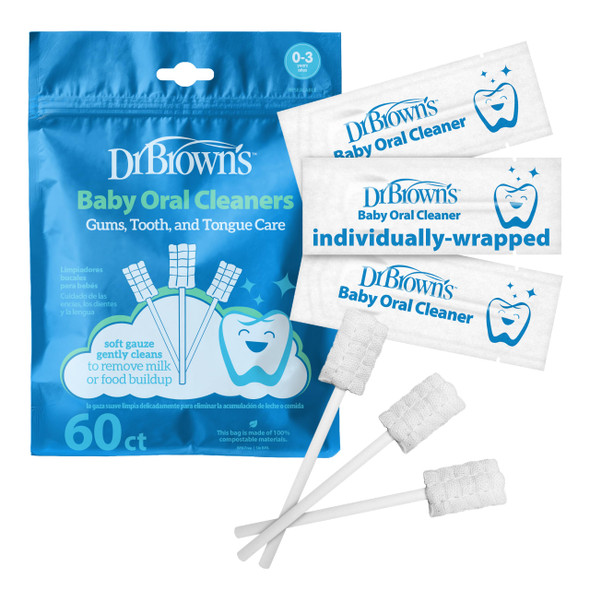 Dr. BrownS Baby Oral Cleaners 0M+ 60 Count