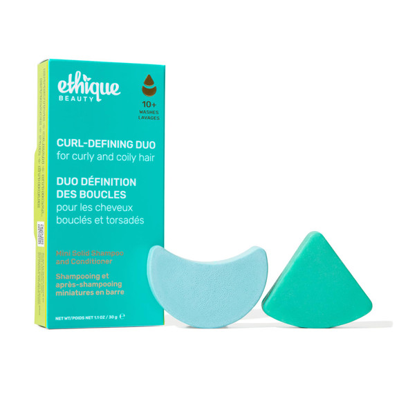Ethique Curl Mini Sampler Solid Shampoo & Conditioner Bar Set 2 Pack