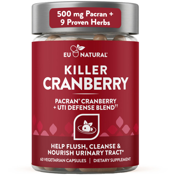 Eu Natural Cranberry Pills For Women Uti Defense Blend 60 FastActing Capsules