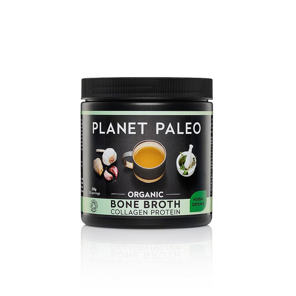 Planet Paleo Bone Broth Collagen Protein Herbal Defence 225g