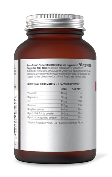 Wild Nutrition Food-Grown Premenstrual Complex 60 caps