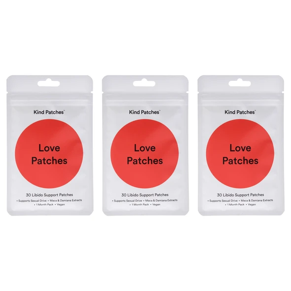 Kind Patches Love Patches Natural Libido Booster For Women And Men Ashwagandha And Red Ginseng To Enhance Intimate Energy 3 Pack 90 Patches