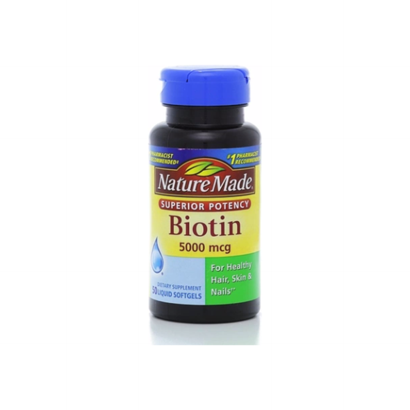 Nature Made Biotin 5000 mcg Liquid Softgels 50 ea