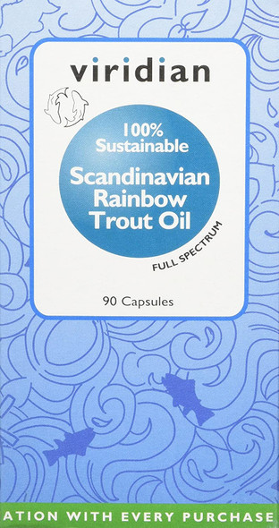 Viridian Scandinavian Rainbow Trout Oil Capsules 90