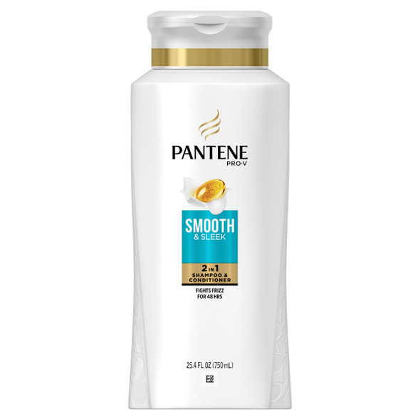 Pantene ProV Smooth & Sleek Shampoo & Conditioner 25.4 Oz