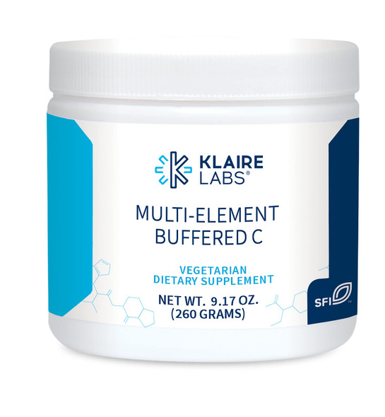 Klaire Labs Multi-Element Buffered C Powder with Quercetin Bioflavonoid & L-Glutathione to Support Immune Function & Antioxidant Protection, Hypoallergenic & Gentle on Stomach (65 Servings, 260 Grams)