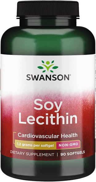 Swanson Lecithin Non-GMO 1200 Milligrams 90 Sgels