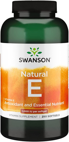 Swanson Natural Vitamin E 1000 Iu (671.10 Milligrams) 250 Sgels