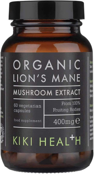 KIKI Health Organic Lion's Mane Mushroom Extract - 60 Vegicaps