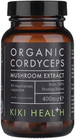 KIKI HEALTH Organic Cordyceps Mushroom Extract 60 Vegicaps,700225