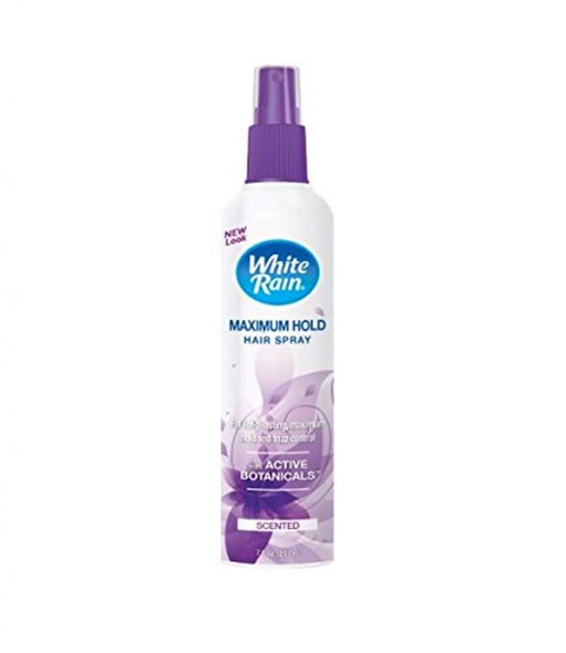 White Rain Hair Spray Maximum Hold Scented 24Hour Frizz Control Advanced Formula With Active Botanicals 7 Fl Oz