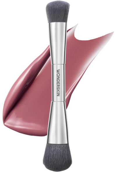 Wonderskin DualEnded Blush & Contour Brush Angled Cream Makeup Brush