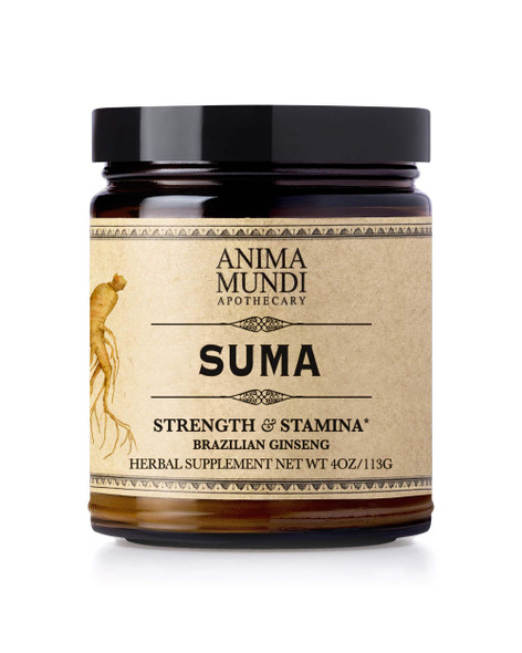 Anima Mundi Apothecary Suma Brazilian Ginseng Root Powder Superfood Energy Support Energizing Herbal Supplement Powder Add To Smoothies Tea Coffee & More (4Oz / 113G)