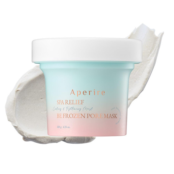 Aperire Be Frozen Pore Mask Cooling Glacial Clay Mask For Face With Canadian Glacial Clay & Glacial Water Pore Cleansing WashOff Mask For Sebum Blackheads & Oily Skin Korean Skincare 4.23 Oz