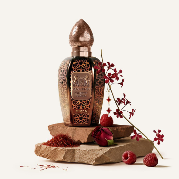 Arabian Crest Dubai Mirza Eau De Parfum Amber Woody Perfume For Unisex LongLasting Scent With Rose Saffron Incense & Oud Vegan ParabenFree Fragrance From France 100Ml