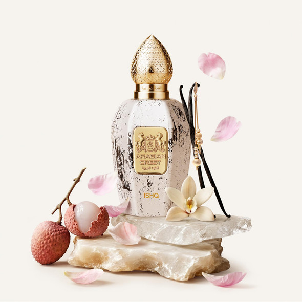 Arabian Crest Dubai Ishq Eau De Parfum Floral Perfume For Unisex LongLasting Scent With Litchi Rose Vanilla & Vetiver Vegan ParabenFree Infused With Fragrances From France 100Ml