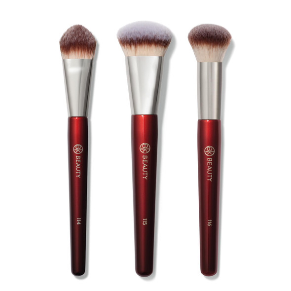 Bk Beauty Core Complexion Trio Makeup Brush Set 3 Face Brushes