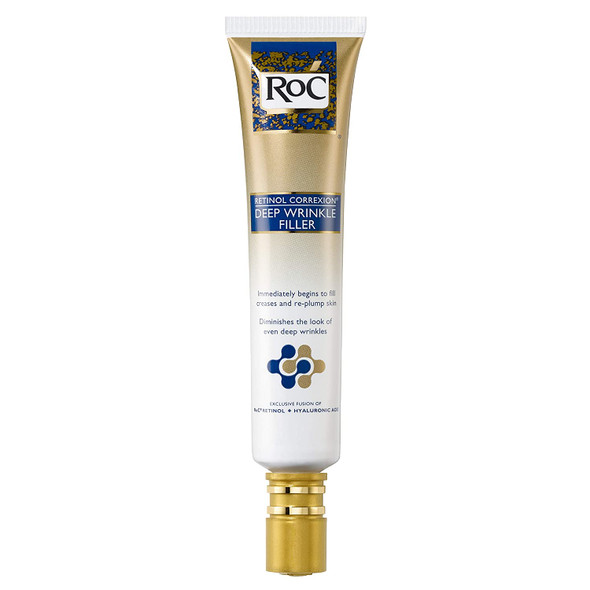 RoC Retinol Correxion Deep Wrinkle Facial Filler, Anti-Aging Treatment with Hyaluronic Acid and Retinol, Non Comedogenic, 1 fl. oz