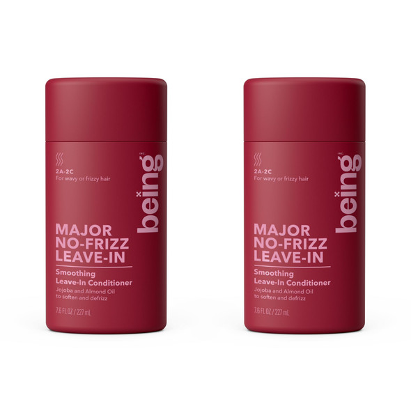 Being Major NoFrizz Smoothing LeaveIn Conditioner With Jojoba And Almond Oil 227Ml(Pack Of 2)