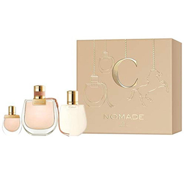 Chloe Nomade For Women Hard Box Set (2.5 Eau De Parfum Spray + 3.4 Perfumed Body Lotion + 5 Ml Mini) 3 Pieces