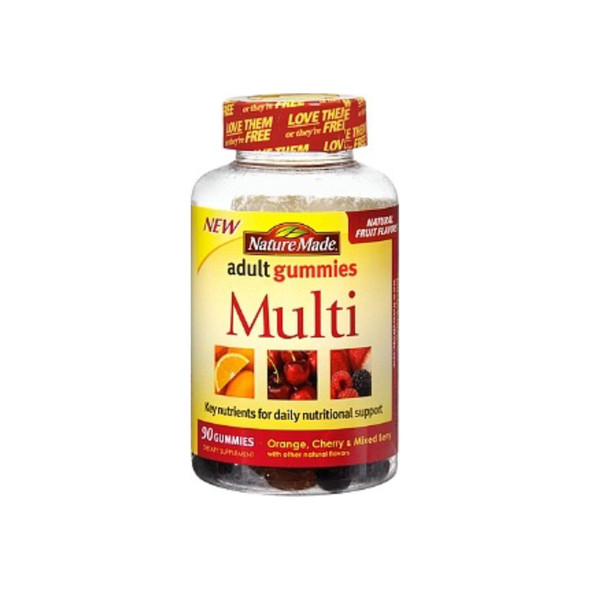 Nature Made Multi Adult Gummies, Orange, Cherry & Mixed Berry 90 ea