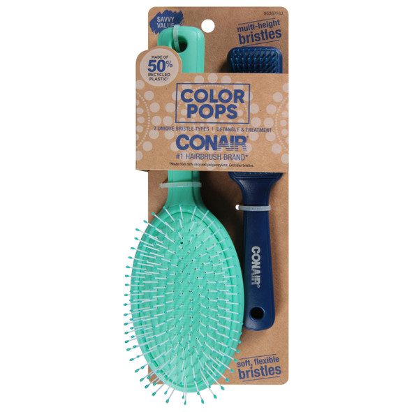 Conair Color Pop Detangler Brush Set 2 Count