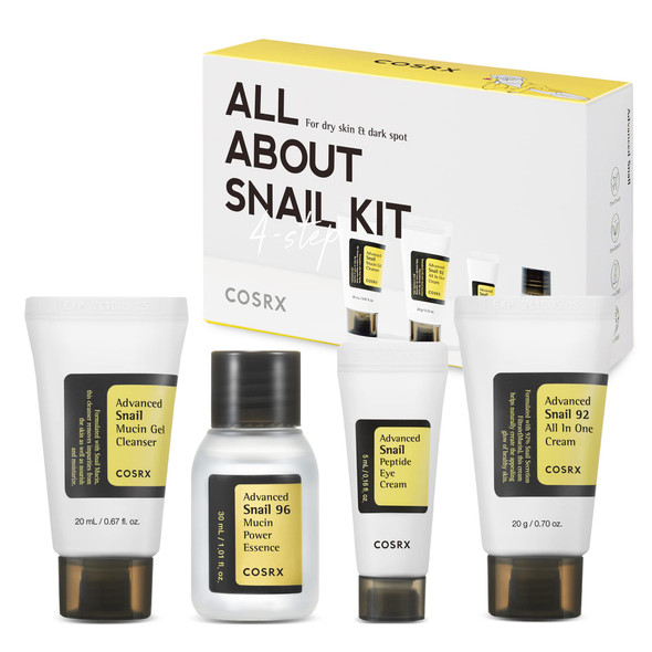 Cosrx All About Snail Mucin Korean Skin Care Set Mini Travel Essentials