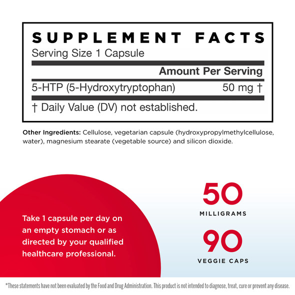 Jarrow Formulas 5-Htp, Brain And Memory Support, 50 Mg, 90 Caps