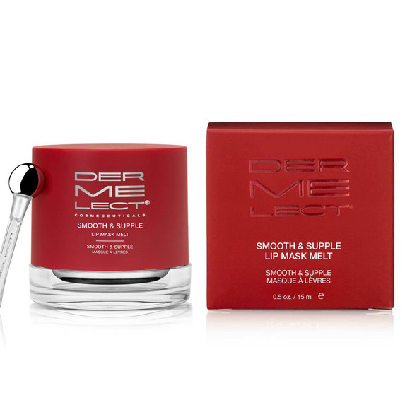 Dermelect Smooth & Supple Lip Mask Melt Anti Aging Lip Balm With Castor Oil Jojoba Abyssinian Evening Primrose Oil Hydrating & Replenishing For Dryness Chapped Lips Flakiness Cracked Skin