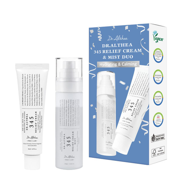 Dr.Althea 345 Relief Cream & Mist Duo Korean Vegan Skin Care Set