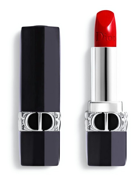 Dior Rouge 999 Satin Finish Red Mini Lipstick 0.04Oz (Travel Size)