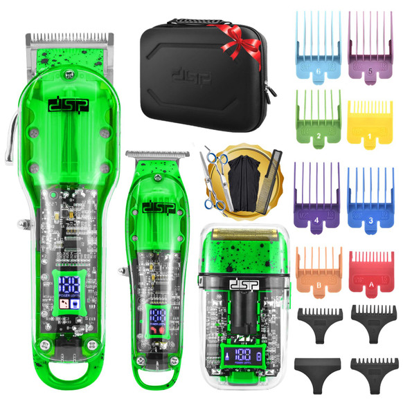 Dsp 3In1 Hair Clipper Trimmer Shaver Kit For Men Travel Case Cordless