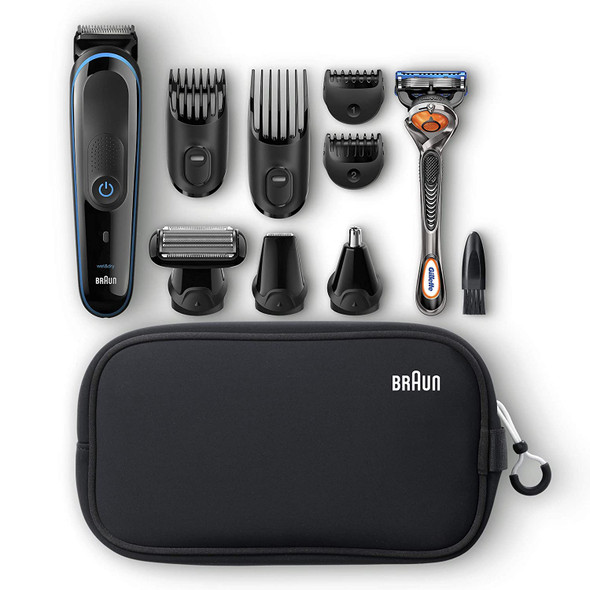 Braun Hair Clippers for Men, MGK7221 10-in-1 Body Grooming Kit,  Beard, Ear and Nose Trimmer, Body Groomer and Hair Clipper, Black/Silver :  Beauty & Personal Care
