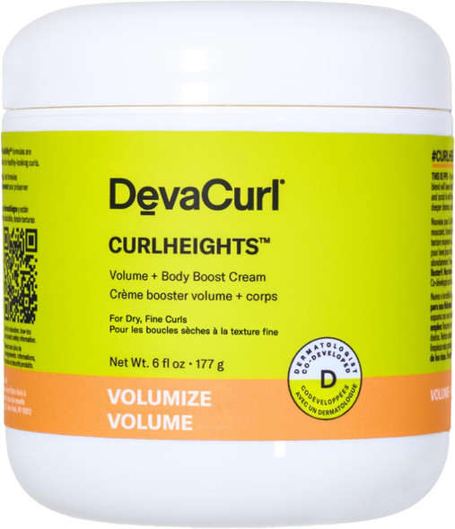 Devacurl Curlheights Volume + Body Boost Cream 6 Oz