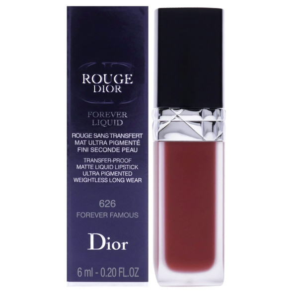 Christian Dior Rouge Dior Forever Liquid Matte 626 Forever Famous Lipstick Women 0.2 Oz