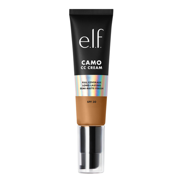 E.L.F. Camo Cc Cream Spf 30 ColorCorrecting MediumToFull Coverage Face Foundation Delivers An Airbrushed Finish Vegan & CrueltyFree Tan 400 W